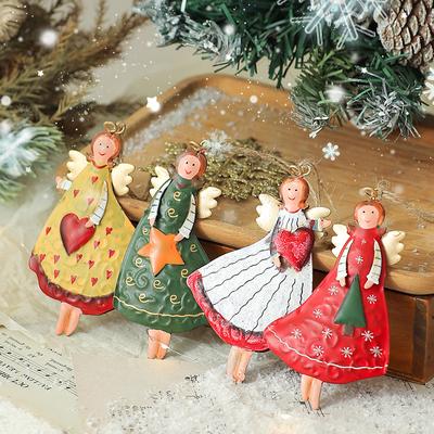 Amerikanisches Land Retro Altes Eisen Weihnachtsengel Mädchen Dekoration Anhänger Weihnachtsbaum