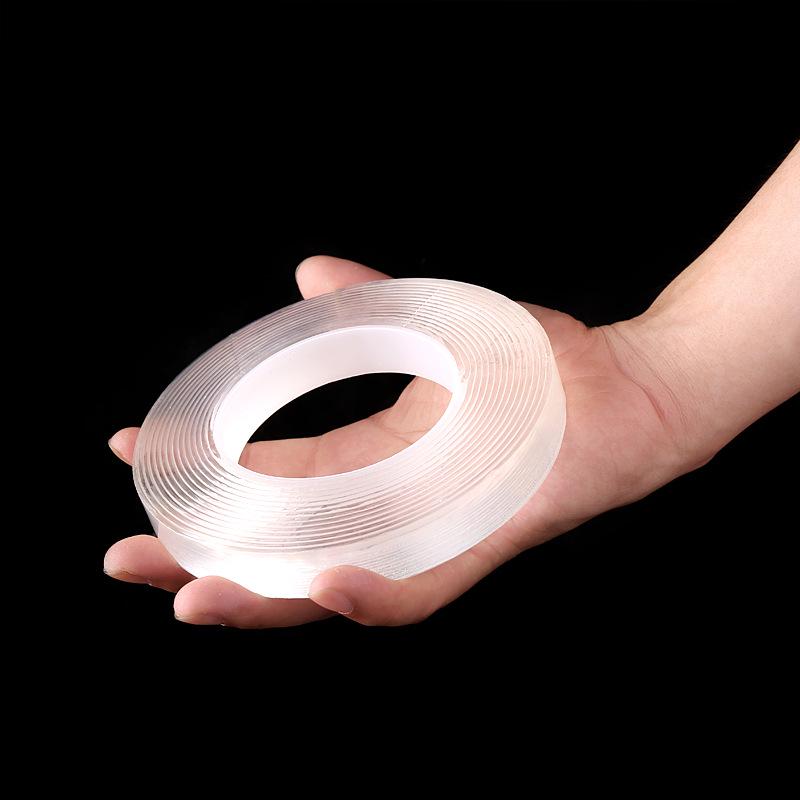 Traceless Strong Nano Double-Sided Adhesive Tape - Washable, Transparent, High Tack Acrylic Glue
