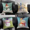 Snowman Cute Cushion Cover Pillowcase Ultra Soft Skin Friendly Fabric Cloud Like Comfort  Concealed Zipper