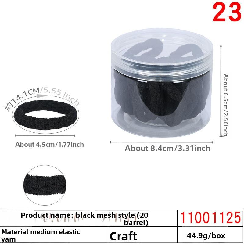 A Girl's Gradient Color Seamless Hair Tie Colorful Hair Band Headband Candy-colored Leather Band Hair Accessory and Headwear