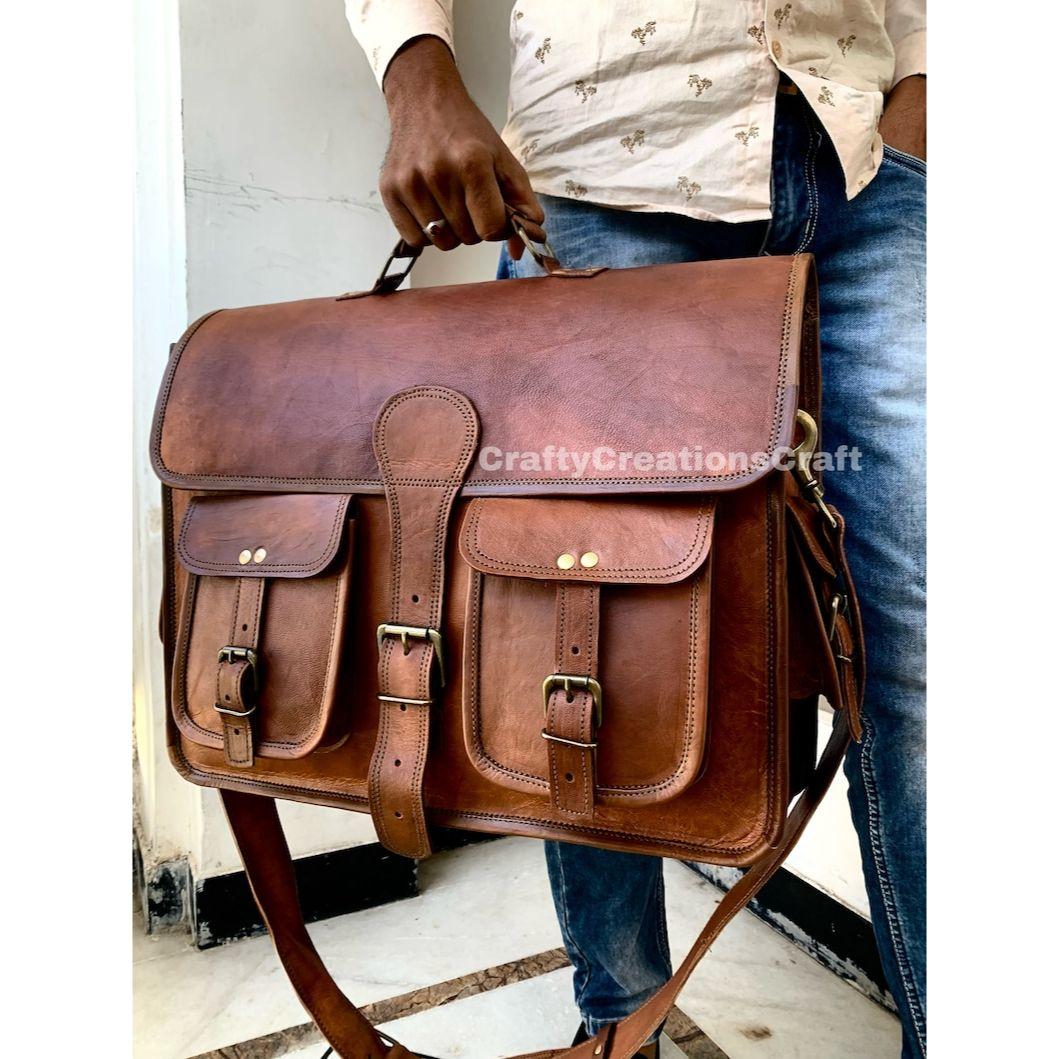 Кожаная сумка через плечо — фото 3