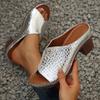 Women Wedge Sandals New Summer Crocodile Print Platform Sandals Female Leather Non Slip Beach Slides Women Plus Size Shoes