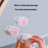 Katzenpfoten-förmiger Schwamm zum Reinigen von Spiegeln, Glas, Armaturen und Badezimmeroberflächen – Effektiver Flecken- und Wasserfleckenentferner