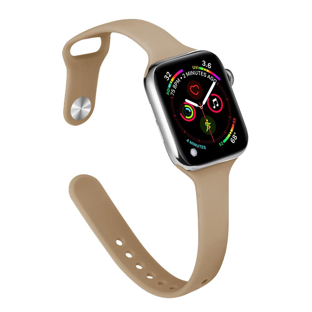 Slim Waist Silicone Watch Strap for Apple Watch Series 1-12, Ultra 1-3, SE3