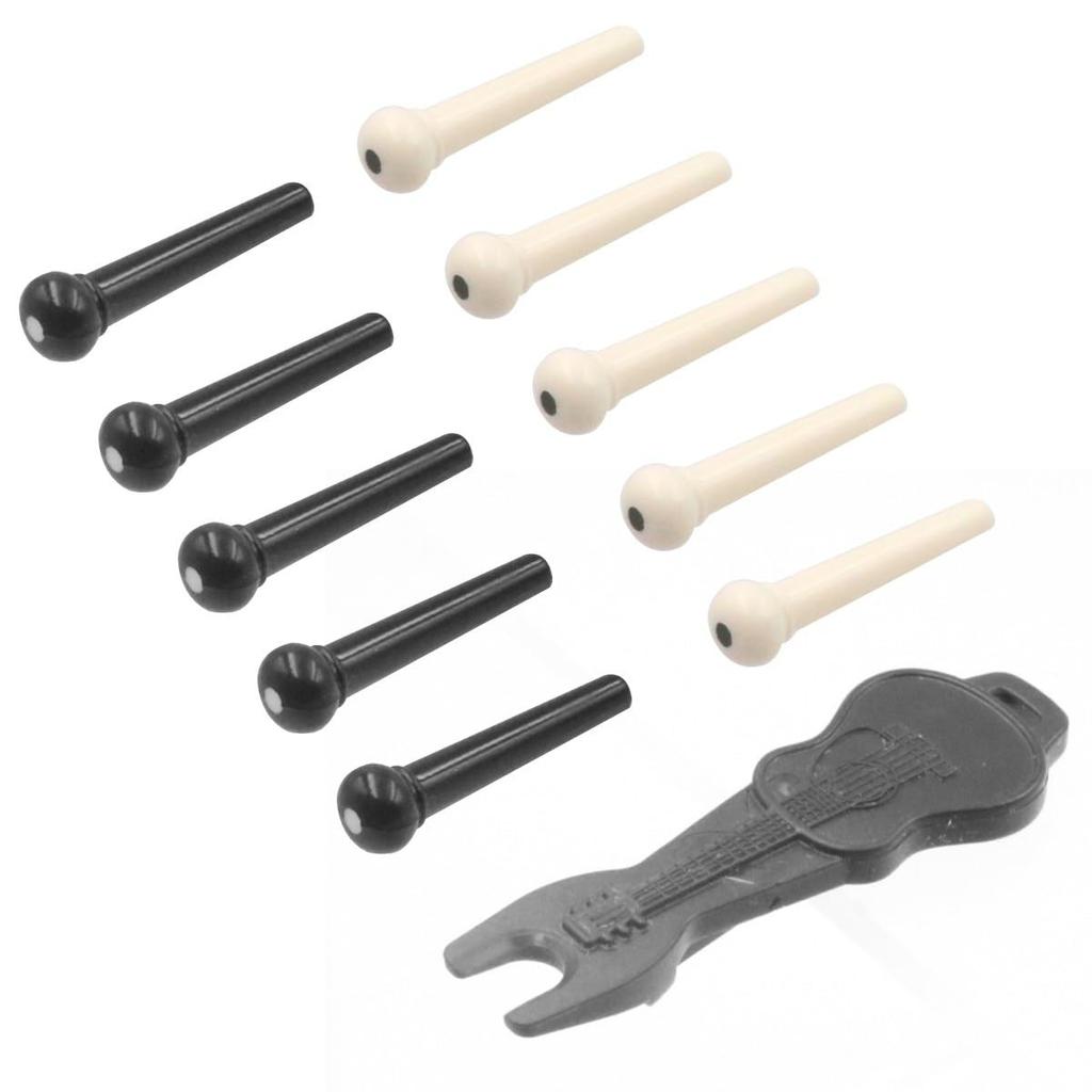 winova Acoustic Guitar Bridge Pins Made of ABS Beige with Pin String Pin Guitar Set of 36 Plastic, & Black, Puller, Replacement, Accessories,