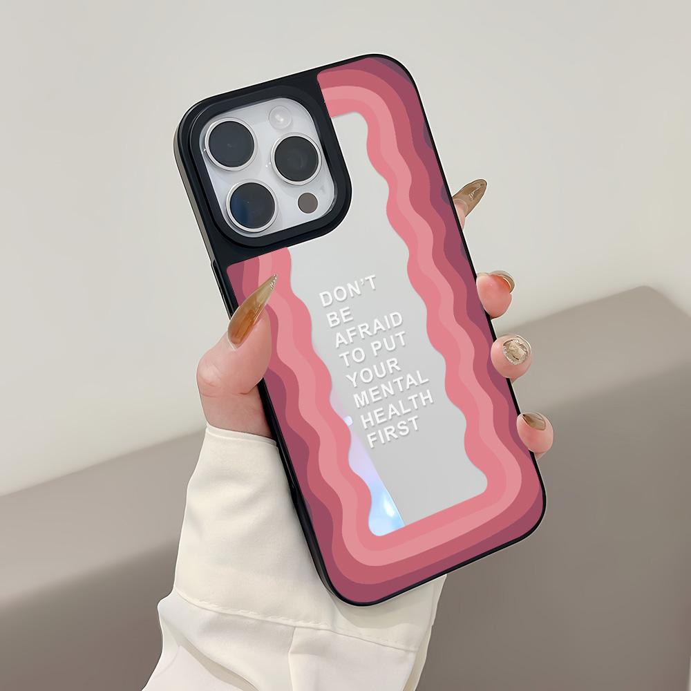 Mirror Phone Case for iPhone 15 11 13 14 for 15 16 Pro Max 12 13 16 Pro Cloud Flower and Animal Cute Style Phone Case