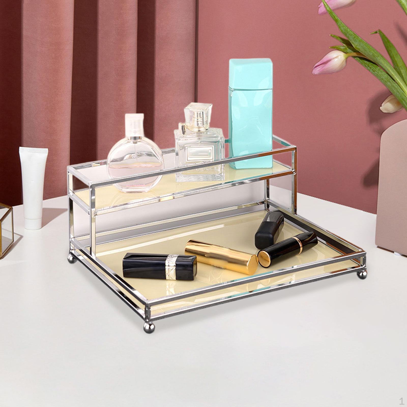 

Двухслойная акриловая полка для хранения вещей для кухни и ванной комнаты белый