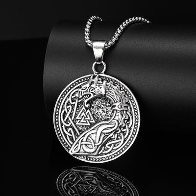 Retro Punk Viking Dragon Style Necklace Pendant Punk Men Trend Personality Pendant Holiday Gift Jewelry
