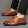 Summer High Quality Men's Punching Breathable Leisure Brand Men Outdoor Comfortable Driving Soft Non Slip Oxford Shoes