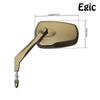 Brass Retro Wide-Angle Rearview Mirror for Harley Fat Bob Road King Street Touring