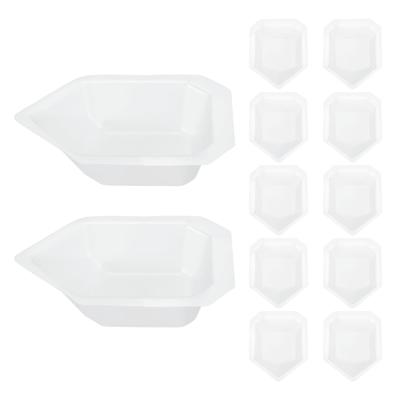 PATIKIL Boat-Shaped Measuring Dishes, Set of 12, Plastic, 500mL, Small Disposable Scale Trays, Anti-Static, Measuring Dishes for Liquids and Powders,