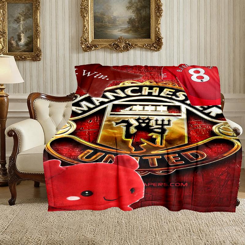 1pc Snug Manchester United Manchester City Blanket, Lightweight & Durable Print Blanket, Perfect for Home, Couch, Bed, Picnic, Travel, Office