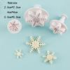 Silicone Snowflake Fondant and Cookie Cutter Mold for Christmas Decorations