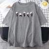 Japanese Anime Lil Gojo Prints Male Cotton Tee Clothing Personality Street Hip Hop T-Shirts Oversize Casual Mens Short Sleeve