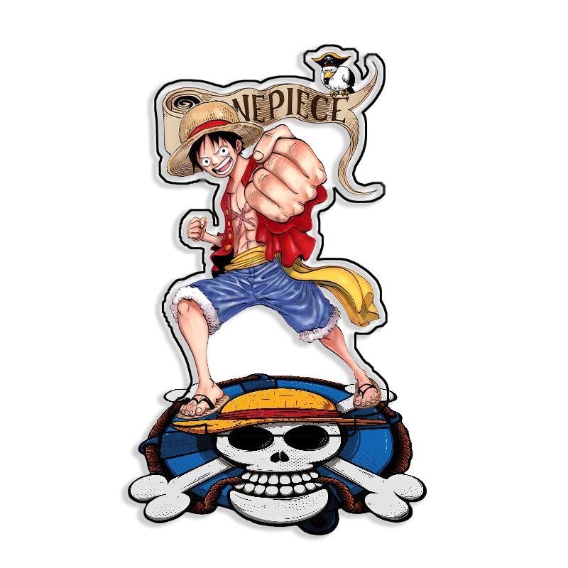 Standing Sign For OPCG OP Monkey D. Luffy Self Made Cartoon Anime Game Desktop Decoration Toy Fans Gift 15cm