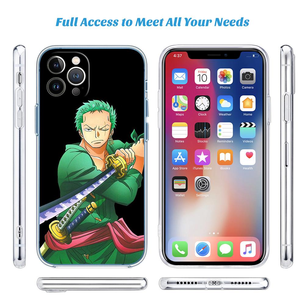One Piece Zoro Soft Shell Transparent Phone Case for Motorola Moto Edge 20 30 40 50 S30 Fusion Ultra Pro Neo Lite + G200 G23