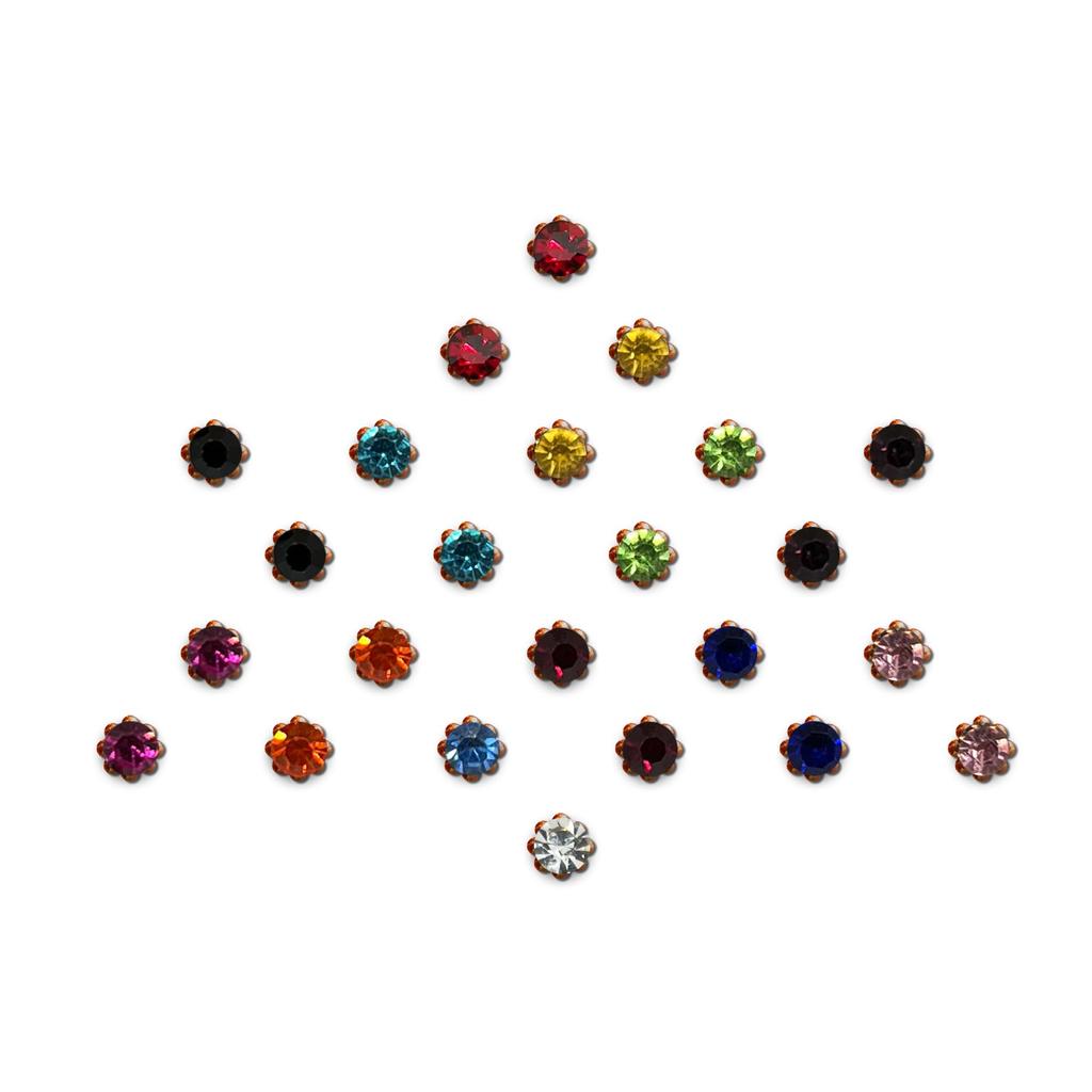 Comet Busters Beautiful Handcrafted Multicolor Dot Bindis (3.5mm) (BIN2218)