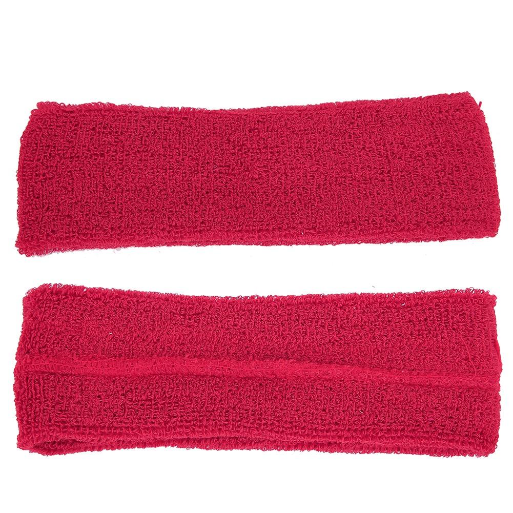Unisex Sports Elastic Breathable Soft Warm Sweat Absorbing Hairband Head Wear (Red Rose)