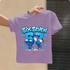 Lustiges Sechs Sieben Italienisches Brainrot 67 Zahlen Grafikdruck T-Shirt Junge/Mädchen Sommer Kurzarm Kinder Locker Bequem T-Shirt Oberteil
