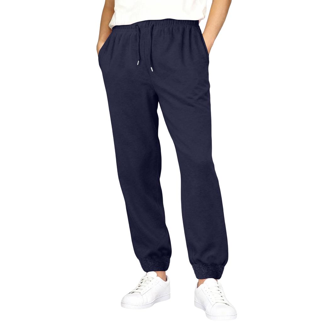 Men's Athletic Pants With Drawstring Elastic Waistband, Wide-Leg Design, Casual With Pockets