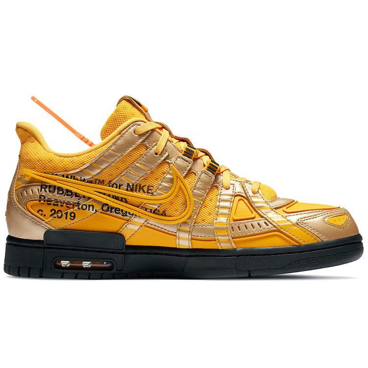 Nike Off-White X Air Rubber Dunk University Gold Unisex Sneakers Black CU6015-700