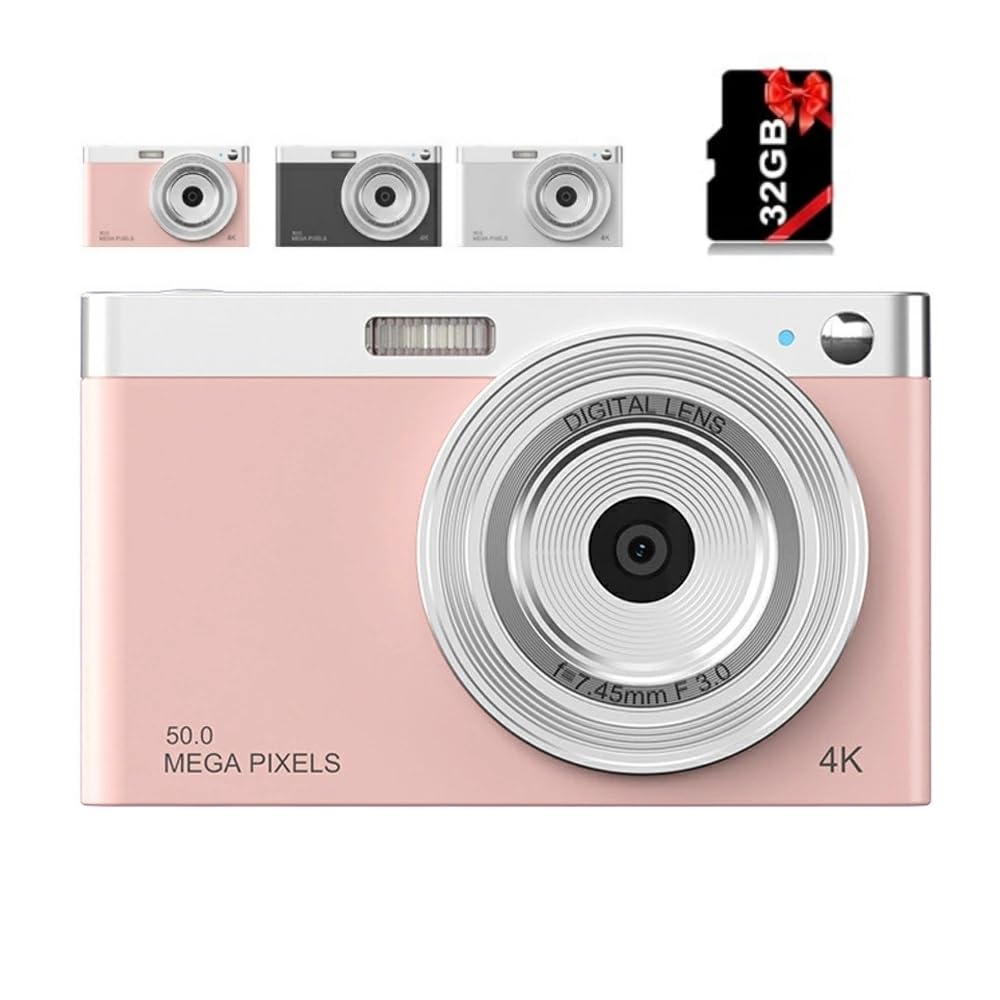 Digital Camera for Adults and 16x Tripod Japanese Language Kids Christmas Gift 2.88-inch Practice, Kids, Zoom, Selfie/Video Recording, AF, Compatible,