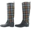 Excellent HERMES Knee-high boots black leather Women 37.5 Used