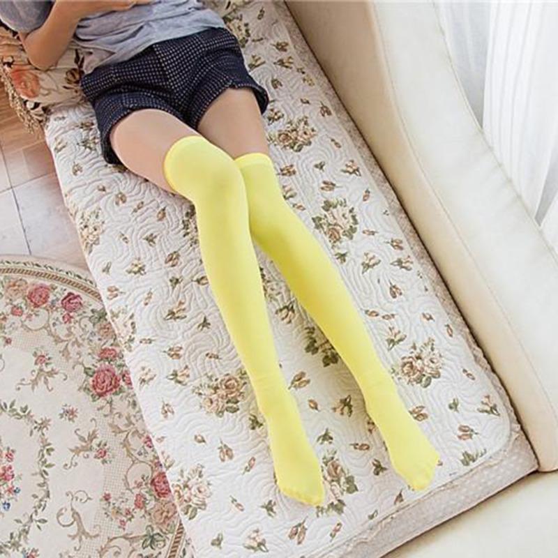 Sexy Effen Lange Sokken Dames Boven de Knie Dijhoog Over de Knie Kousen Lolita Dames Meisjes Warme Kniekousen