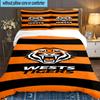 Wests Tigers Roar Strength And Pride 3PCS Bedding Set,for 1pc Duvet Cover And 2pcs Pillowcases Perfect for Fan gift,Ideal for Bedroom, Dormitory