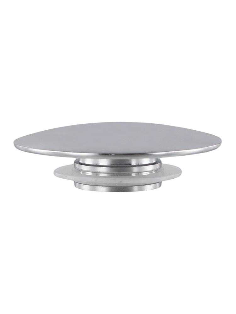 ~1pc 66mm Silver Chrome 1Basin Waste Pop-Up Sink 1Plug Cap 1Replacement Click Clack 1Push Button Wash Basin Sink Drainer