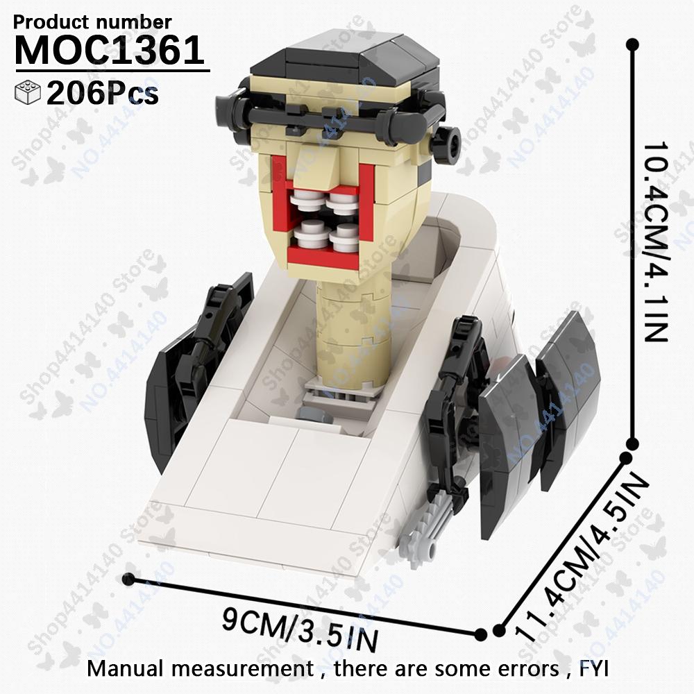 

MOOXI Аниме Серия Фигурки Скибиди Туалет Оператор Битва Робот Строительные Блоки Модель MOC Кирпичики Сделай Сам Монтессори Игрушки Детские Подарки