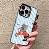 Cute Green And White Plaid Animal Phone Case For Samsung Galaxy S26 S25 Ultra S24 S23 FE S22 S21 Plus A56 A55 Hard Matte Cover