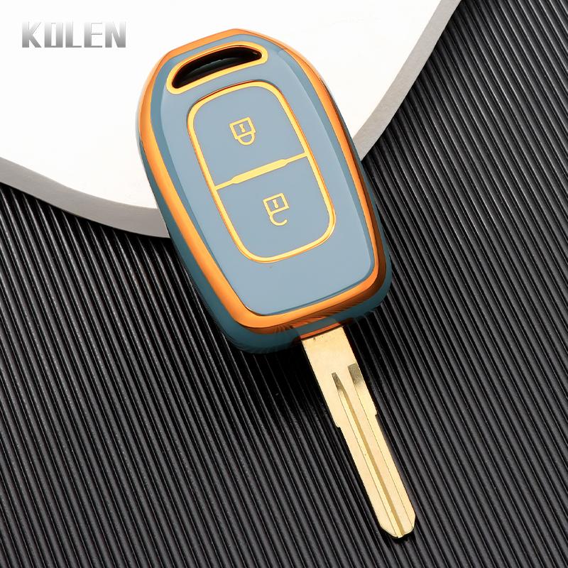 New Tpu Auto Key Fob Cover Case Housing Fit For Renault Kwid Traffic Symbol Fit For Dacia Sandero Logan Duster Remote Auto Accessories