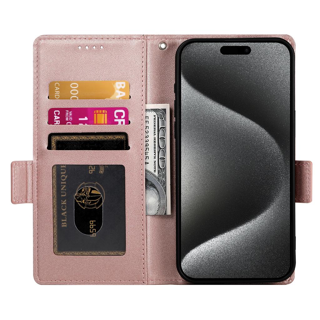 For iPhone 17 Air Stand Case PU Leather Wallet Phone Cover