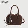 Korean Niche Portable Bowling Bag Trendy Autumn Winter Retro All-Match Frosted Messenger Small Square Bag