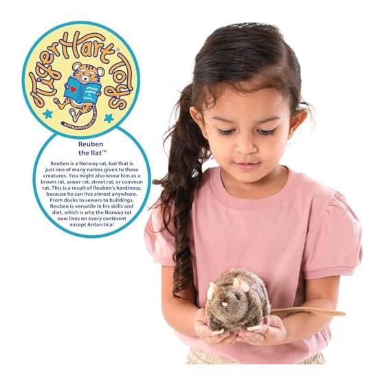 Peluche VIAHART Ratto Reuben - Grigio - Piccolo - 7 pollici - Animale di Peluche Realistico