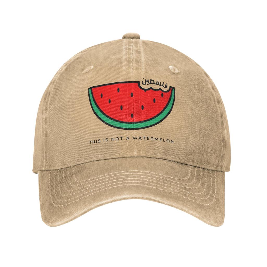 Palestined Map Watermelons Washed Baseball Cap  Fashion Sun Trucker Hat Spring Unisex Men Tennis Skate Baseball Caps
