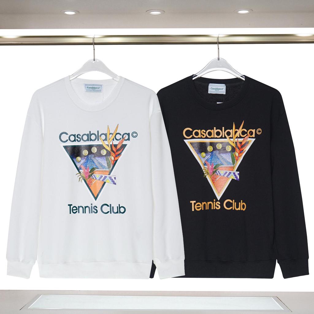 Casablanca Autumn/Winter Celebrity Round Neck Hoodie with Letter Logo Print