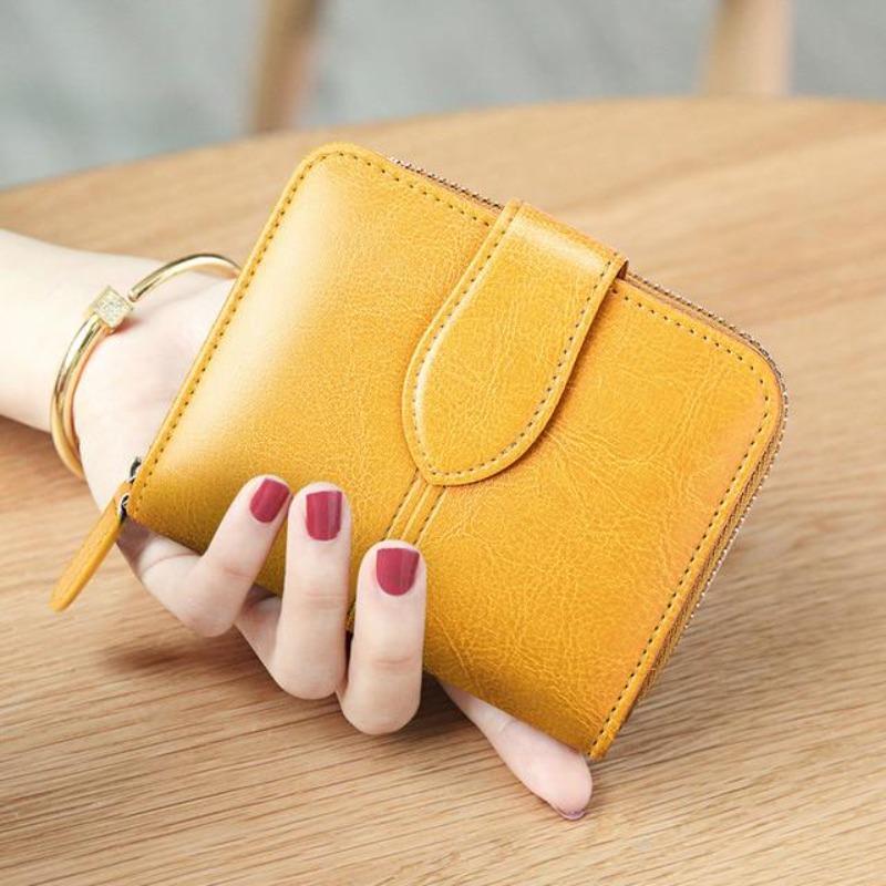 Women Wallet Woman Short Card Holder Leather Female Coin Purse Vintage Women Luxury Small Wallet