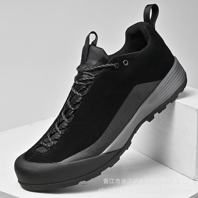 Anti-velvet leather new casual sports men's shoes waterproof outdoor mountaineering non-slip hiking shoes comfortable and wear-resistant tide shoes