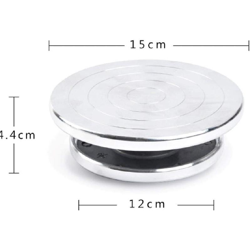 Feqsky 4.7''/5.9'' Double Sided Turntable for Ceramic Clay Sculpture Platform Pottery Wheel Aluminum Alloy Rotating Tools