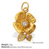 European & American Creative Floral Series Titanium Steel Pendant: Luxurious DIY Necklace & Bracelet Accessory.