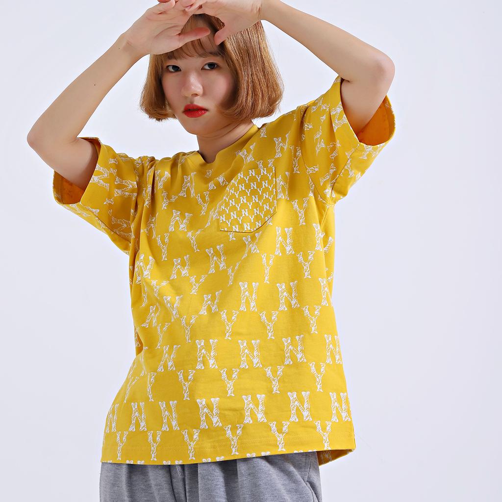 New MLB New York Yankees T Shirt Unisex Yellow 31TSM4131-50D