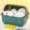 Dust Proof Draining Cupboard Cupboard Semi-flip Cover Storage Box Dish Rack Plate Holder Drain Rack