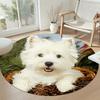 Dog Round Floor Mat Perfect for Living Rooms Dormitory Entryway Playrooms Antislip Round Carpet Anime Office Decor Perfect Gift for Friends Family