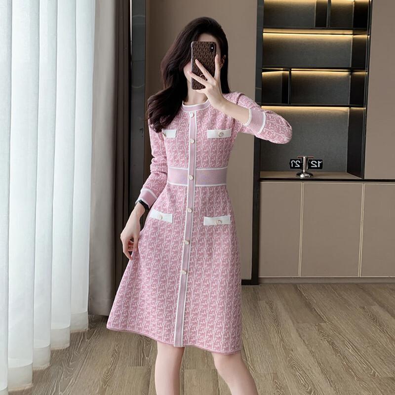 

JK&JS French Chic Knit A-Line Midi Dress S