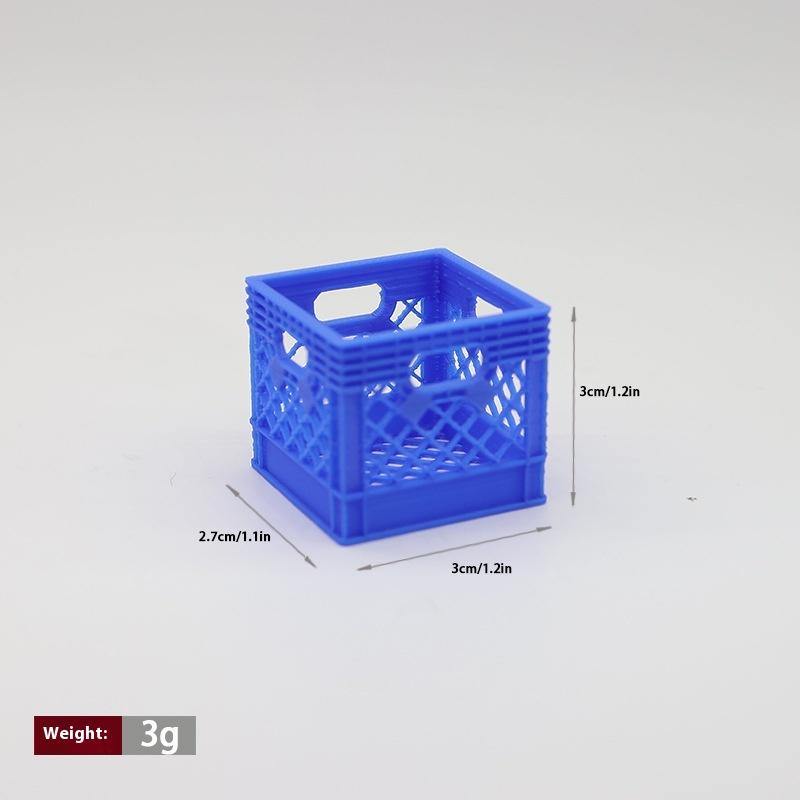 1 Piece 1:12 Dollhouse Miniature Handheld Beer Frame Model Food Storage Basket Kitchen Decor Toy Doll House Accessories