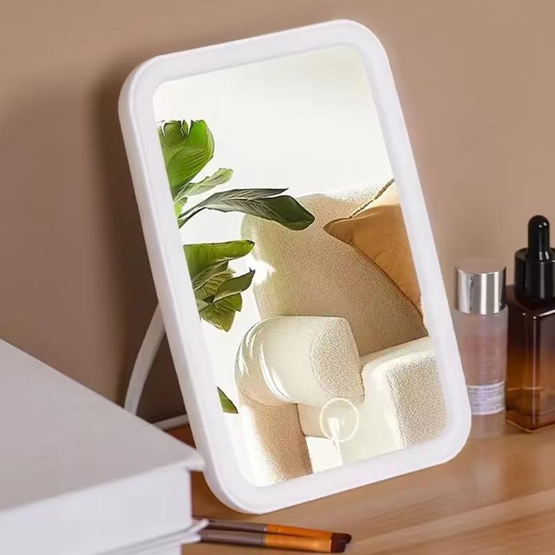Portable Folding LED Vanity Mirror for Travel and Bedroom