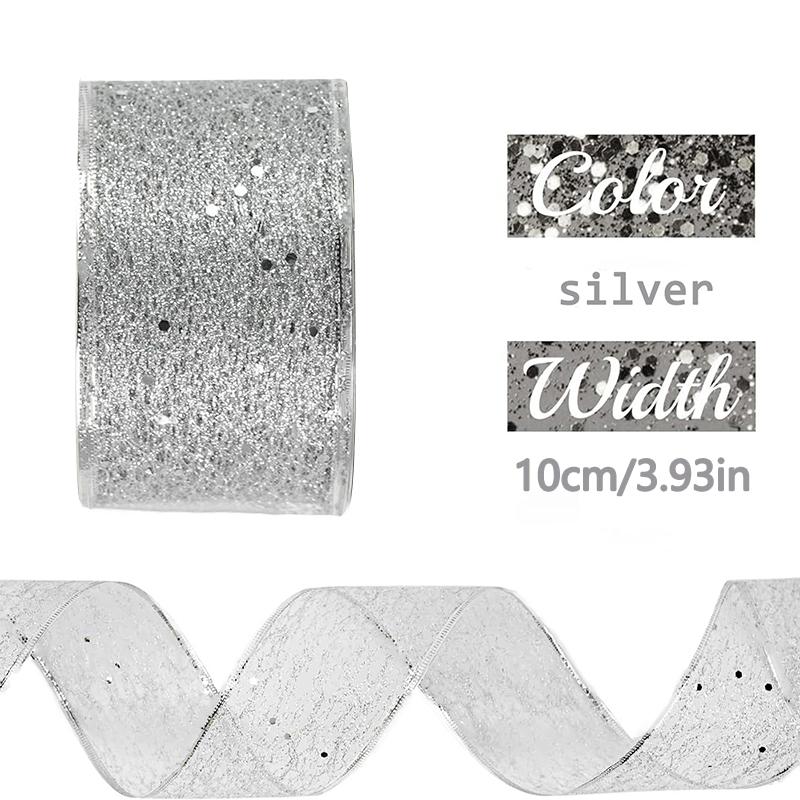 1 Rolka Materiał Dekoracyjny Kokarda Urodzinowa Tiulowa Wstążka Świąteczne Akcesorium Rękodzielnicze Opakowanie na Prezent Złoty Srebrny Czerwony Ślubny 2m/3m/5m