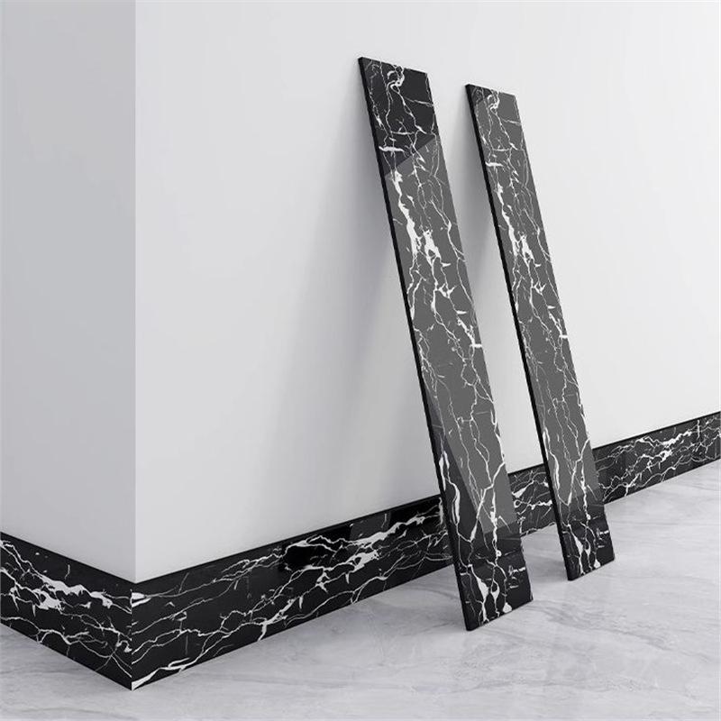 Self-Adhesive Waterproof Marble Pattern Skirting Board Wall Stickers (8-15 Cm)